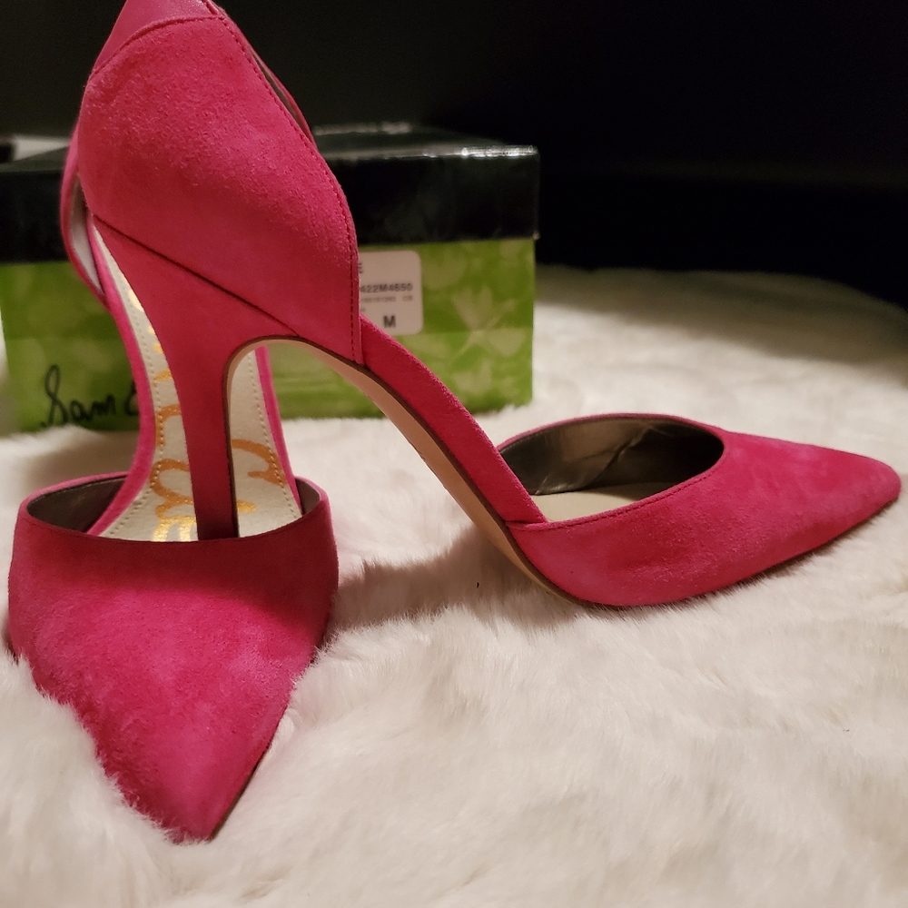 Sam Edelman Delilah Pink Suede Heels